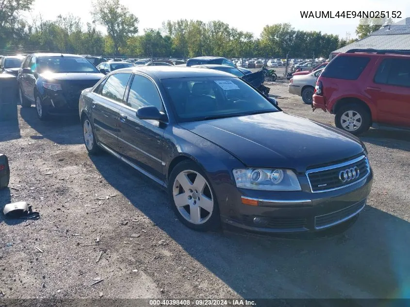 WAUML44E94N025152 2004 Audi A8 L Quattro