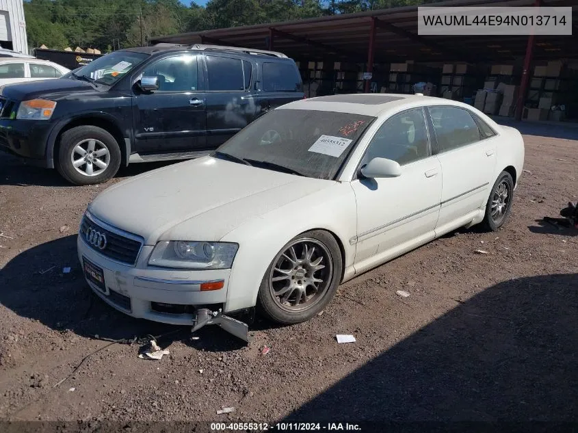 2004 Audi A8 L 4.2 VIN: WAUML44E94N013714 Lot: 40555312