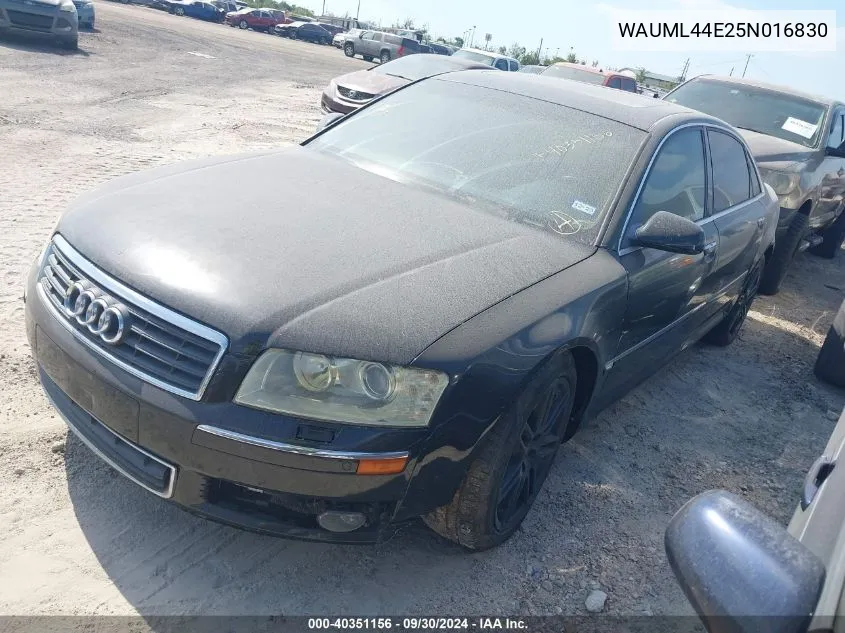 WAUML44E25N016830 2005 Audi A8 L L 4.2 (A6)