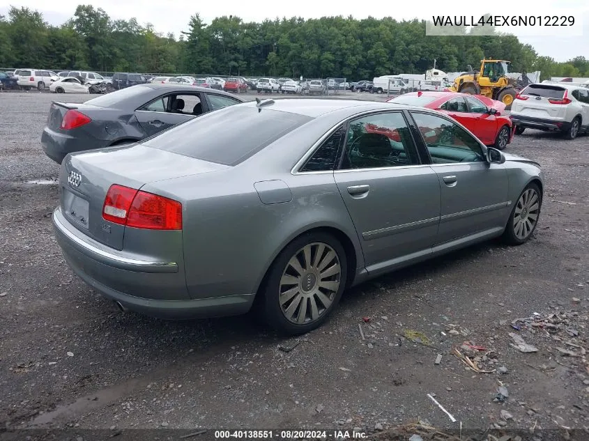 WAULL44EX6N012229 2006 Audi A8 4.2 Quattro