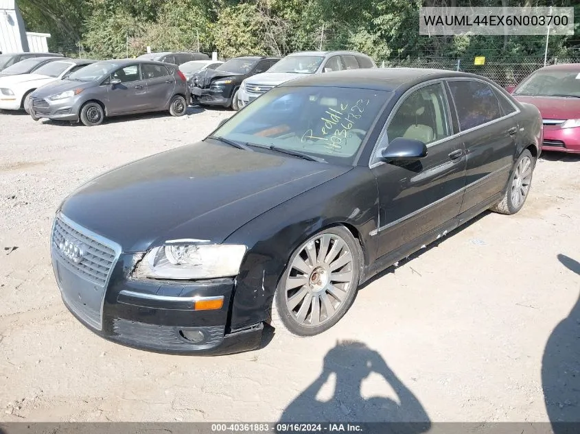 2006 Audi A8 L 4.2 VIN: WAUML44EX6N003700 Lot: 40361883