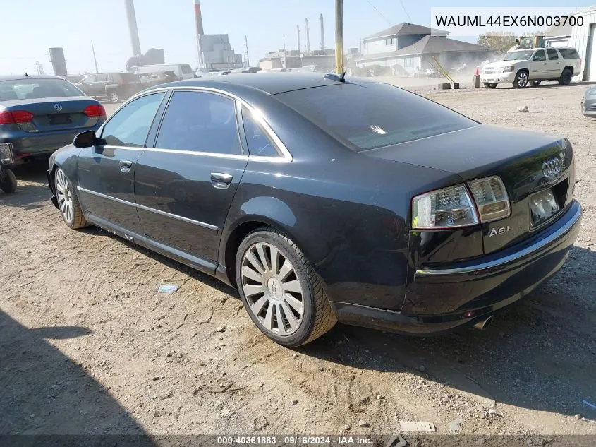 2006 Audi A8 L 4.2 VIN: WAUML44EX6N003700 Lot: 40361883