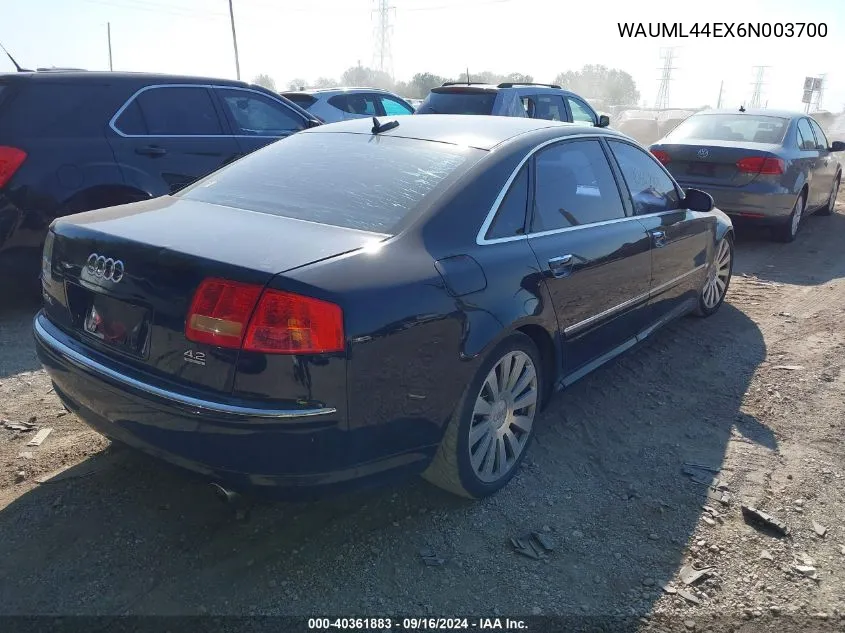 2006 Audi A8 L 4.2 VIN: WAUML44EX6N003700 Lot: 40361883