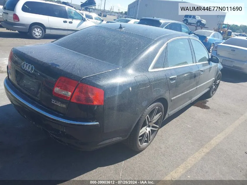 2007 Audi A8 W12 VIN: WAUMR44E77N011690 Lot: 39903612