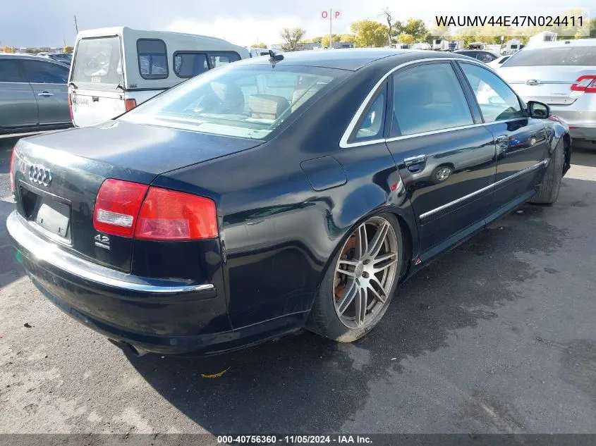 2007 Audi A8 L 4.2 VIN: WAUMV44E47N024411 Lot: 40756360