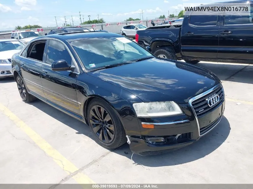 2008 Audi A8 L 4.2 VIN: WAUMV94EX8N016778 Lot: 39819593