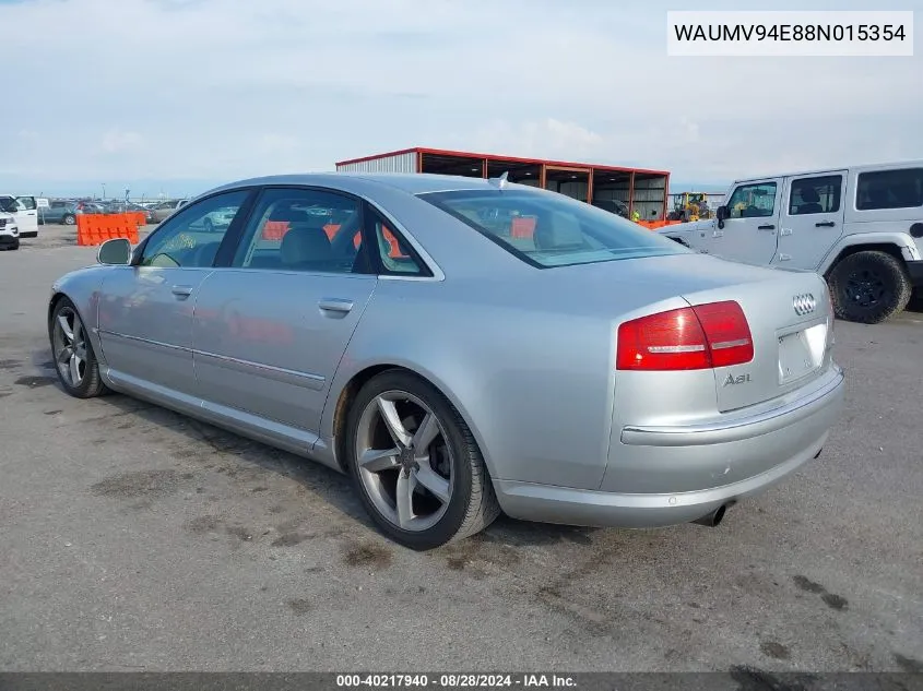 2008 Audi A8 L 4.2 VIN: WAUMV94E88N015354 Lot: 40217940