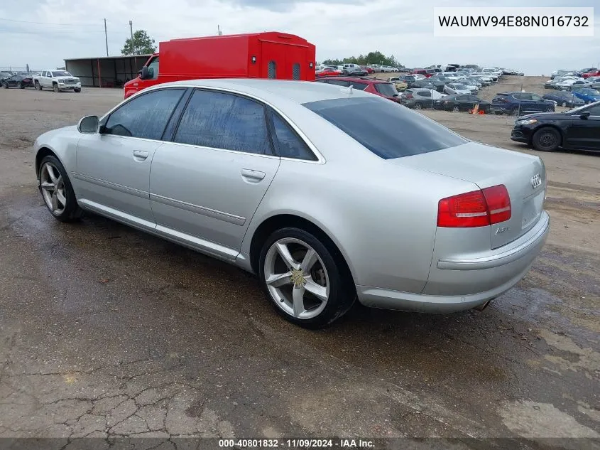 2008 Audi A8 L 4.2 VIN: WAUMV94E88N016732 Lot: 40801832