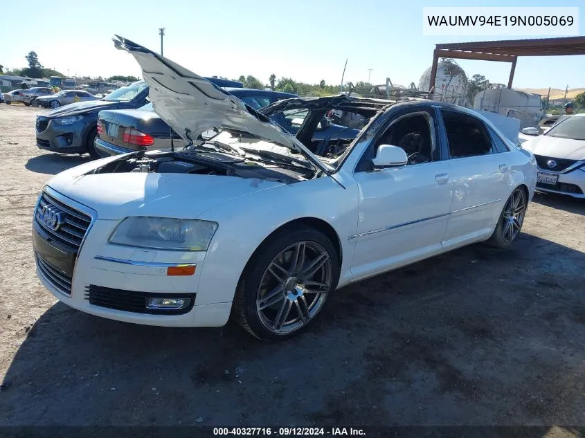 2009 Audi A8 L 4.2 VIN: WAUMV94E19N005069 Lot: 40327716