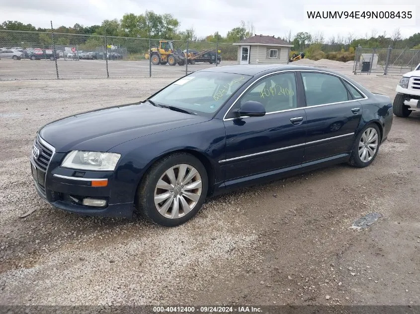 2009 Audi A8 L 4.2 VIN: WAUMV94E49N008435 Lot: 40412400