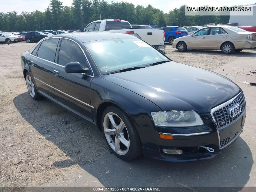 2010 Audi A8 L 4.2 VIN: WAURVAFA8AN005964 Lot: 40113255