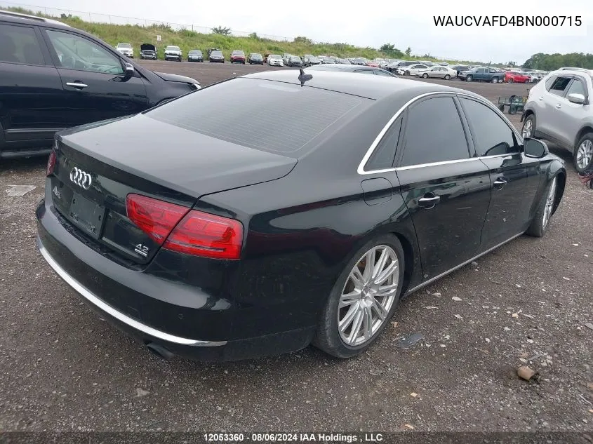 WAUCVAFD4BN000715 2011 Audi A8