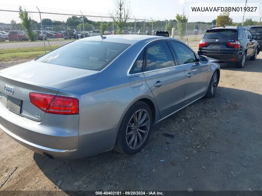 WAUAVAFD3BN019327 2011 Audi A8 4.2