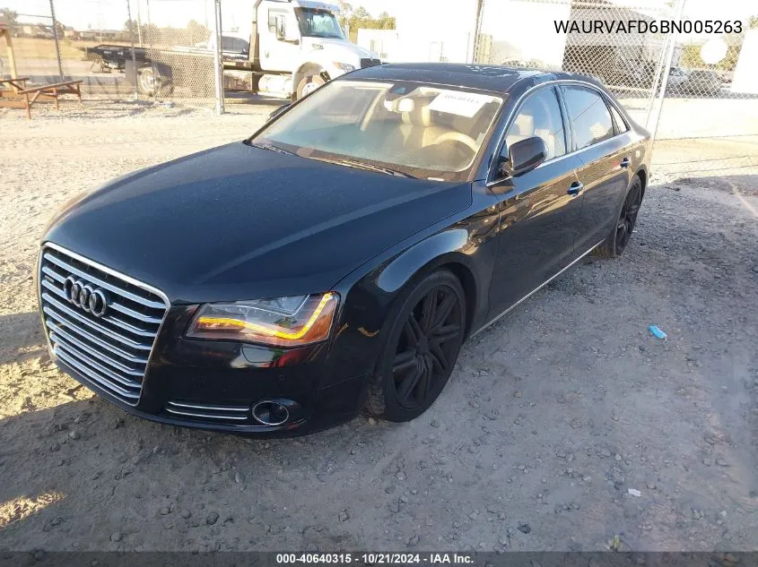 2011 Audi A8 L 4.2 VIN: WAURVAFD6BN005263 Lot: 40640315