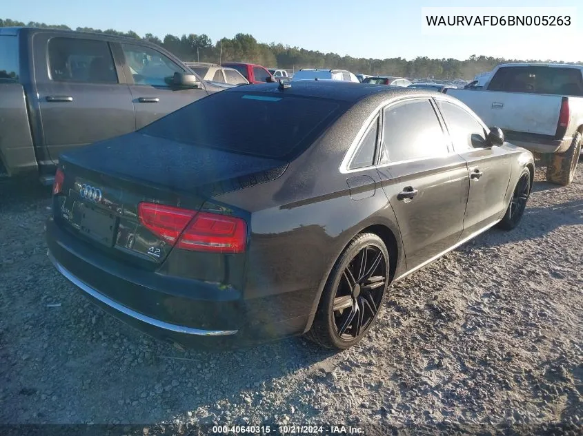 2011 Audi A8 L 4.2 VIN: WAURVAFD6BN005263 Lot: 40640315