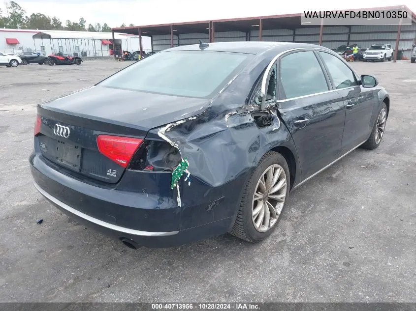 WAURVAFD4BN010350 2011 Audi A8 L 4.2