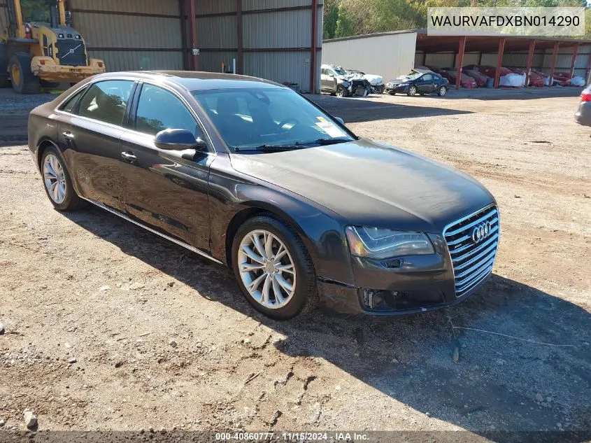 2011 Audi A8 L 4.2 VIN: WAURVAFDXBN014290 Lot: 40860777