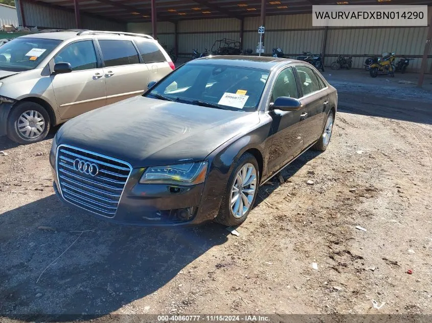 2011 Audi A8 L 4.2 VIN: WAURVAFDXBN014290 Lot: 40860777