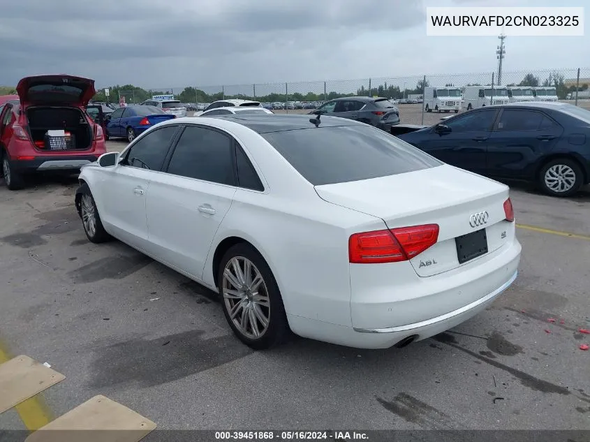 2012 Audi A8 L 4.2 VIN: WAURVAFD2CN023325 Lot: 39451868