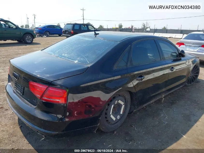 WAURVAFDXCN034380 2012 Audi A8 L 4.2