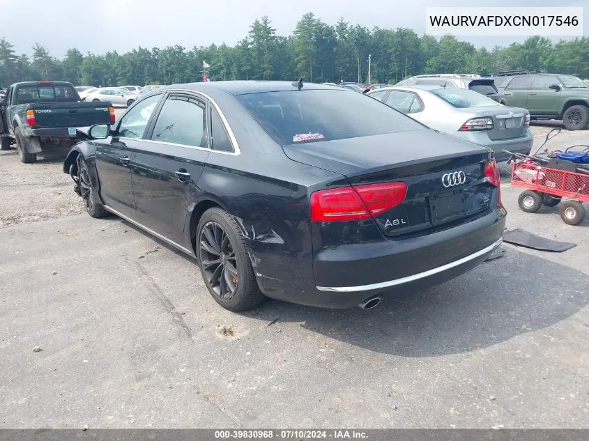 WAURVAFDXCN017546 2012 Audi A8 L 4.2