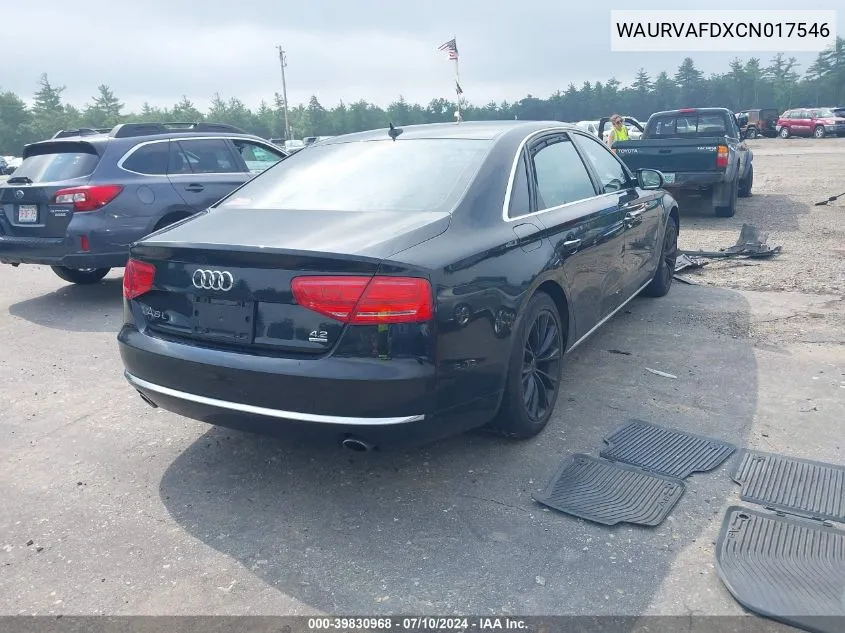 WAURVAFDXCN017546 2012 Audi A8 L 4.2