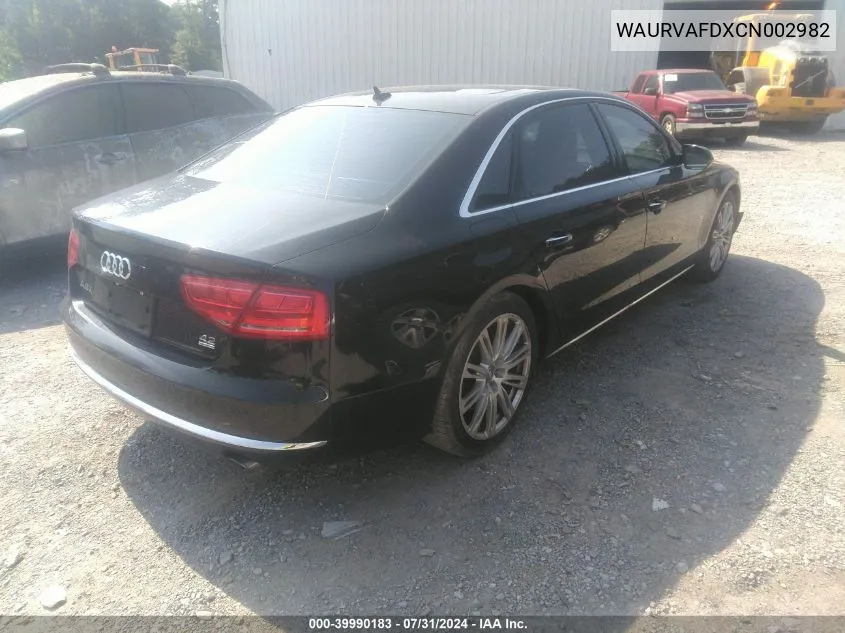 WAURVAFDXCN002982 2012 Audi A8 L 4.2