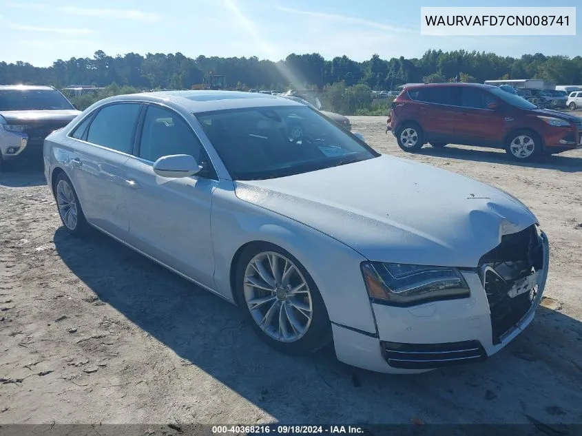 2012 Audi A8 L 4.2 VIN: WAURVAFD7CN008741 Lot: 40368216