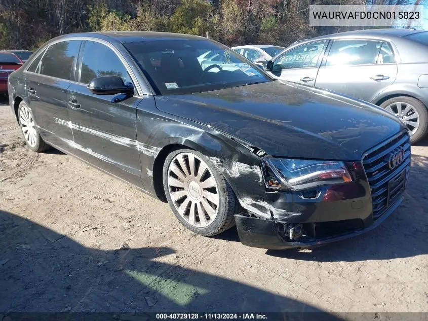 2012 Audi A8 L 4.2 VIN: WAURVAFD0CN015823 Lot: 40729128