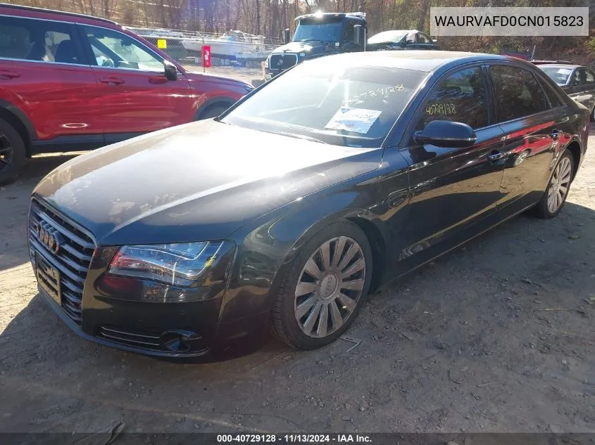 2012 Audi A8 L 4.2 VIN: WAURVAFD0CN015823 Lot: 40729128