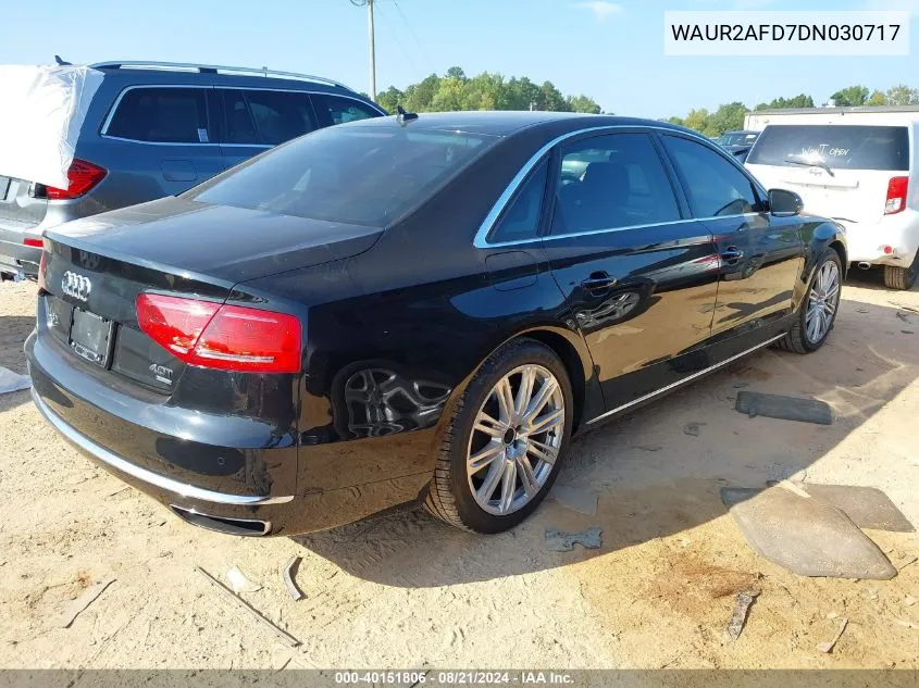 2013 Audi A8 L 4.0T VIN: WAUR2AFD7DN030717 Lot: 40151806