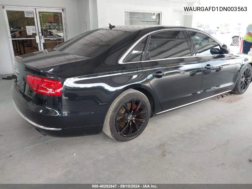 WAURGAFD1DN003563 2013 Audi A8 L 3.0T