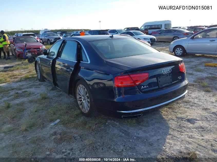 2013 Audi A8 L 4.0T VIN: WAUR2AFD1DN015081 Lot: 40558838