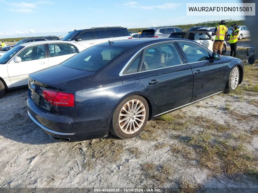 2013 Audi A8 L 4.0T VIN: WAUR2AFD1DN015081 Lot: 40558838