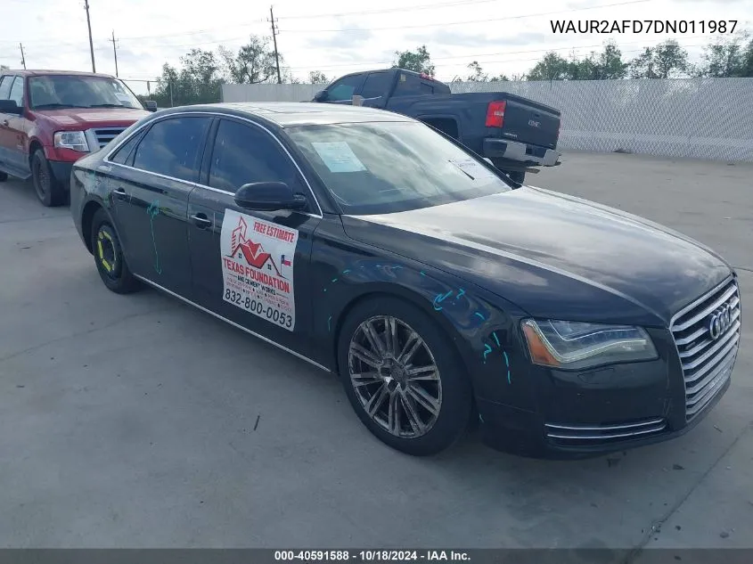 2013 Audi A8 L 4.0T VIN: WAUR2AFD7DN011987 Lot: 40591588