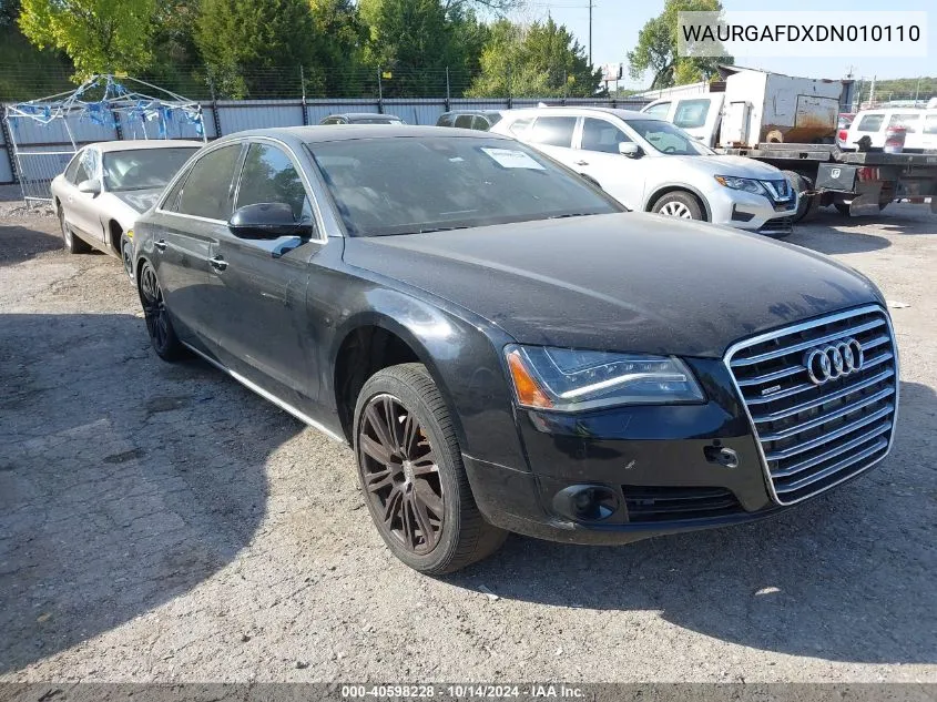 2013 Audi A8 L 3.0T VIN: WAURGAFDXDN010110 Lot: 40598228