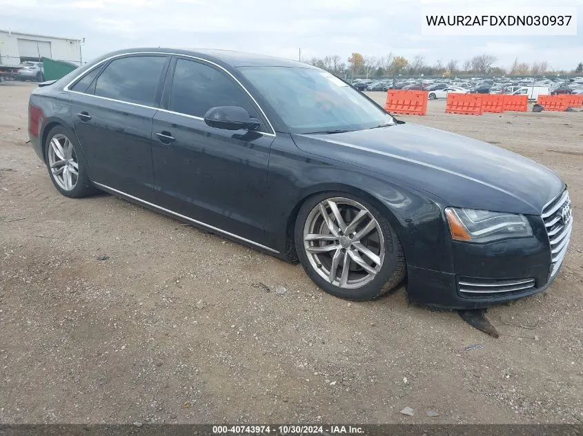 WAUR2AFDXDN030937 2013 Audi A8 L 4.0T