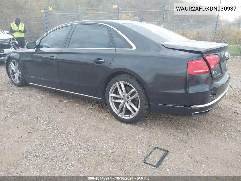 2013 Audi A8 L 4.0T VIN: WAUR2AFDXDN030937 Lot: 40743974