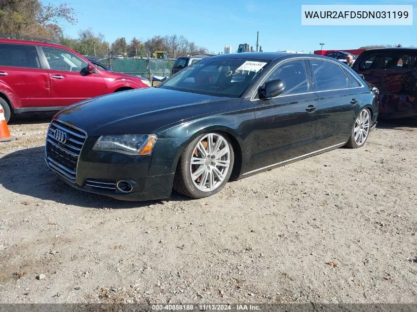 2013 Audi A8 L 4.0T VIN: WAUR2AFD5DN031199 Lot: 40858188