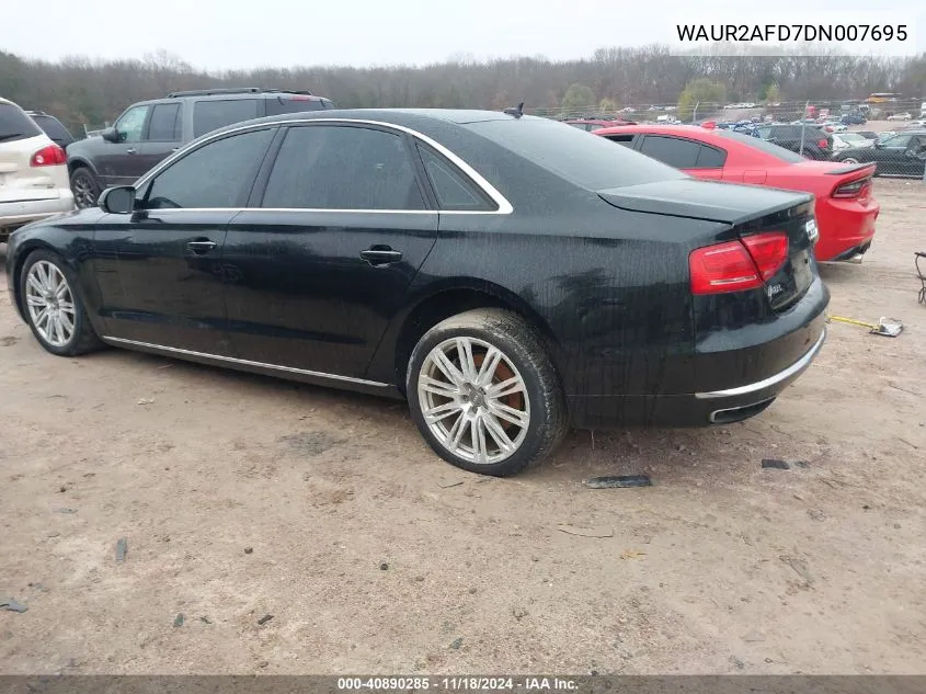 2013 Audi A8 L 4.0T VIN: WAUR2AFD7DN007695 Lot: 40890285