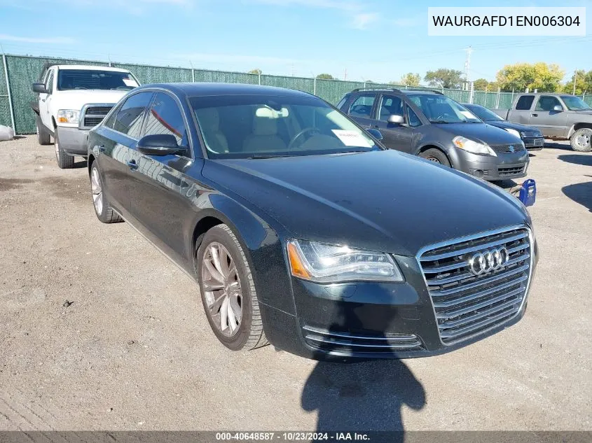 2014 Audi A8 L 3.0T VIN: WAURGAFD1EN006304 Lot: 40648587