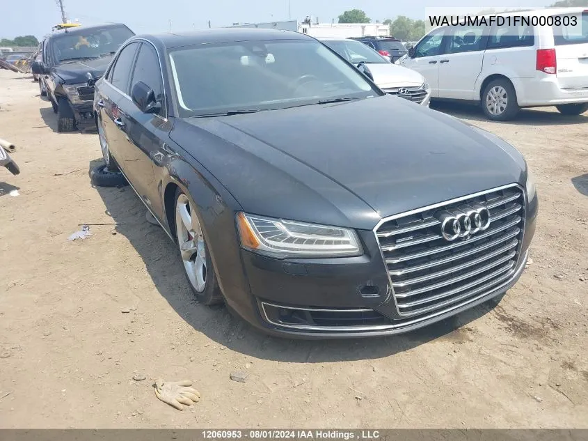 2015 Audi A8 VIN: WAUJMAFD1FN000803 Lot: 12060953