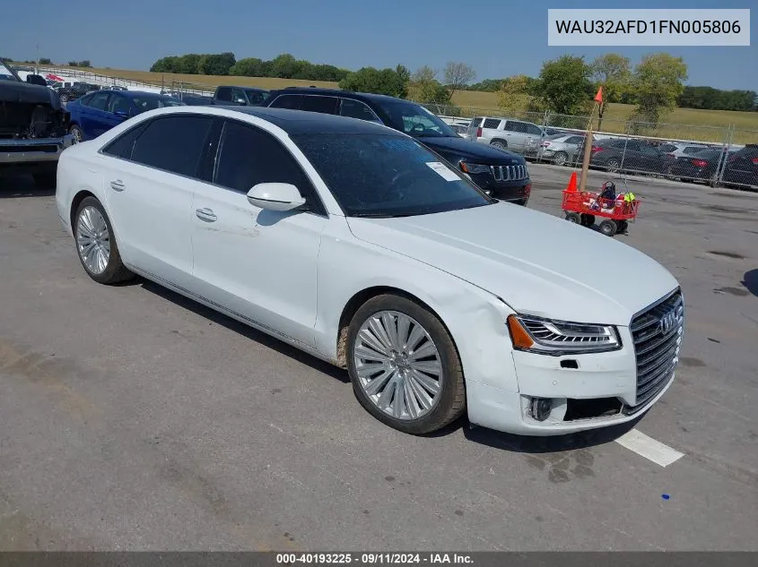 WAU32AFD1FN005806 2015 Audi A8 L L Quattro