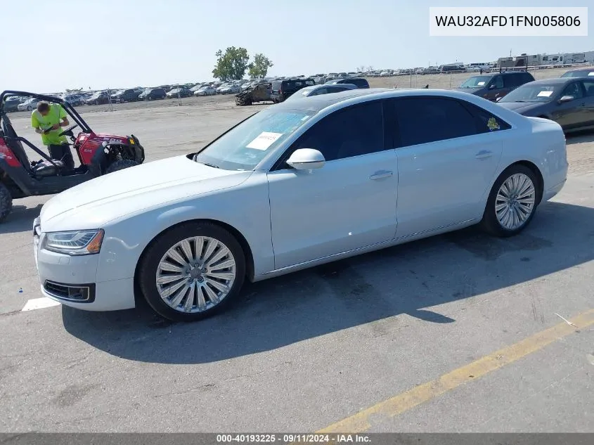 WAU32AFD1FN005806 2015 Audi A8 L L Quattro