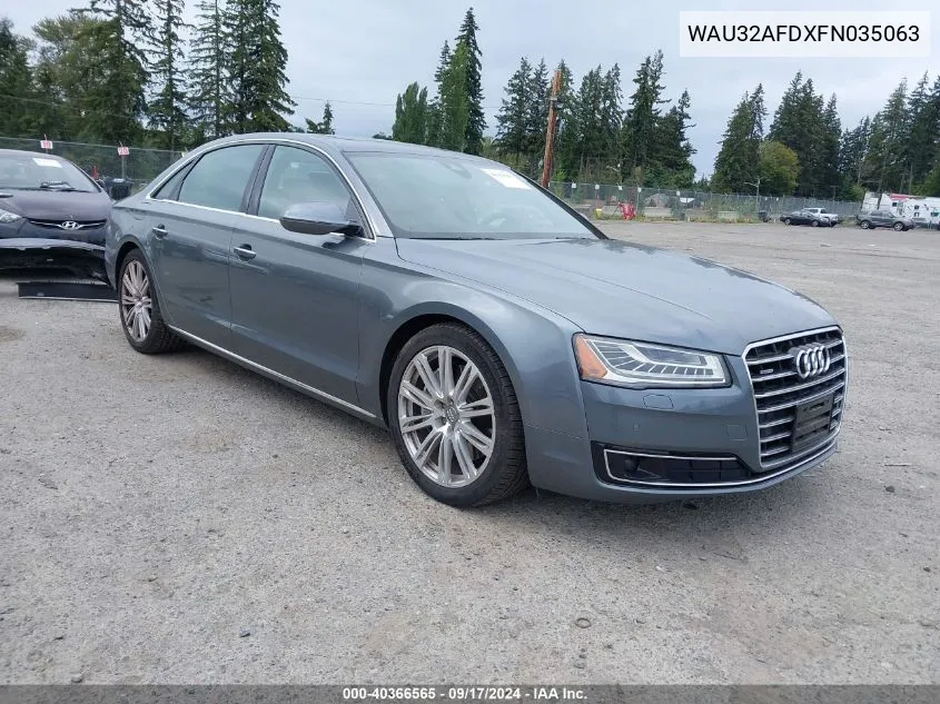 WAU32AFDXFN035063 2015 Audi A8 L 4.0T