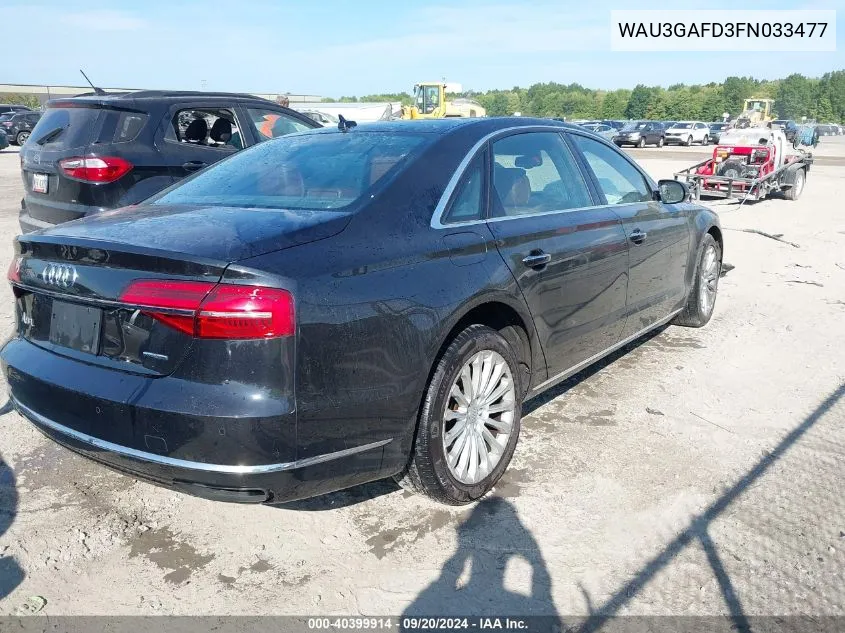 WAU3GAFD3FN033477 2015 Audi A8 L 3.0T