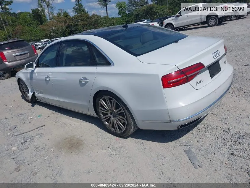 WAU32AFD3FN016399 2015 Audi A8 L 4.0T