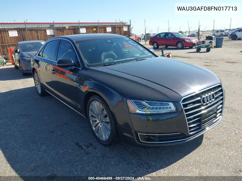 2015 Audi A8 L 3.0T VIN: WAU3GAFD8FN017713 Lot: 40466499