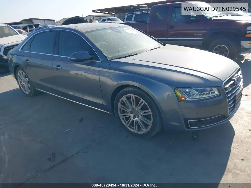 2015 Audi A8 L 3.0T VIN: WAU3GAFD7FN029545 Lot: 40729494