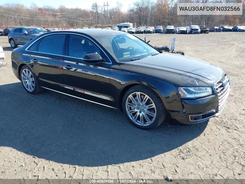 2015 Audi A8 L 3.0T VIN: WAU3GAFD8FN032566 Lot: 40809396